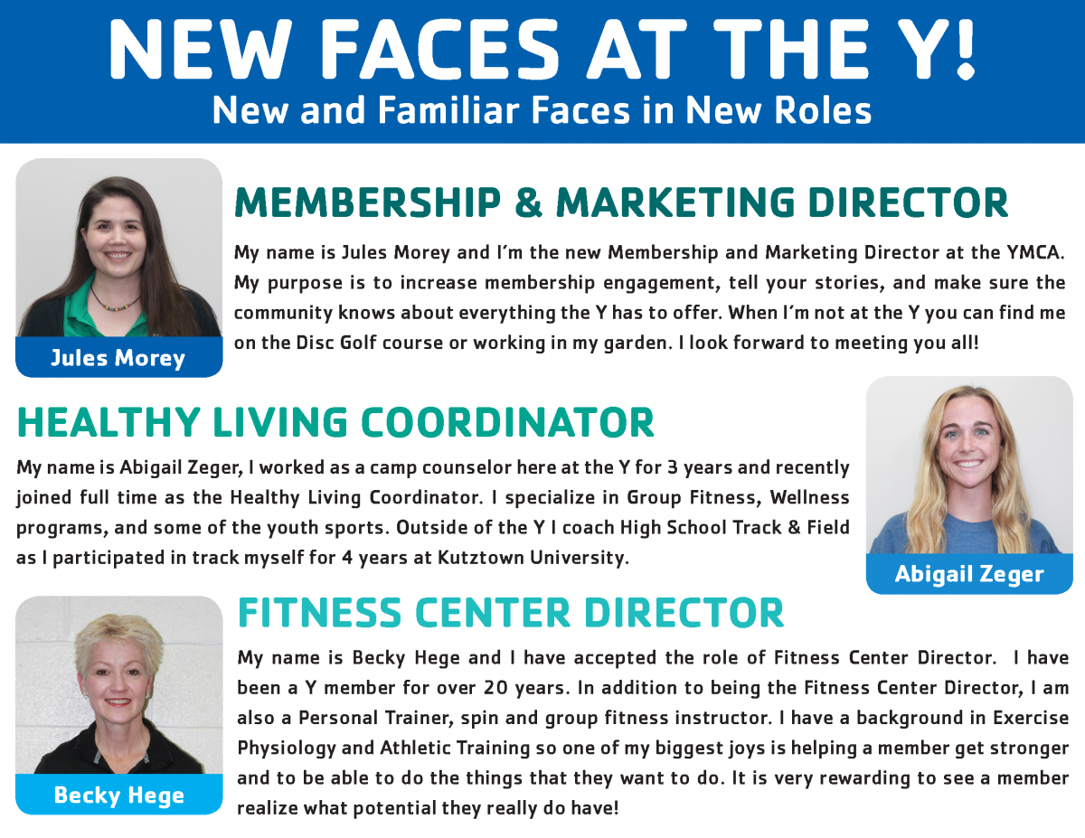 New Faces at the Y!