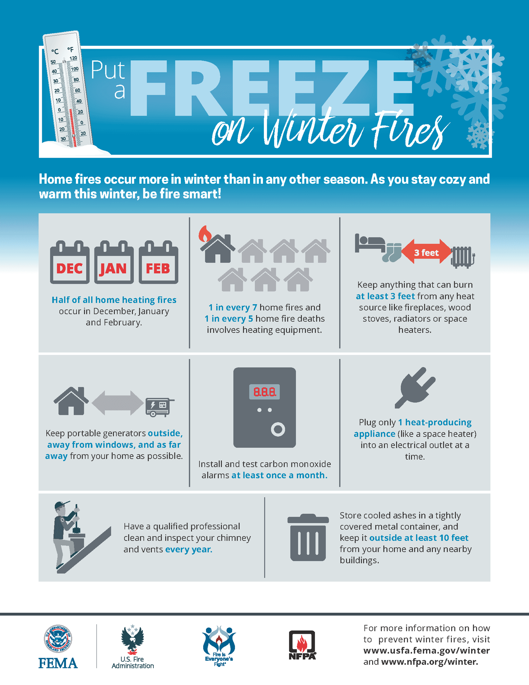 Freeze on winter fires